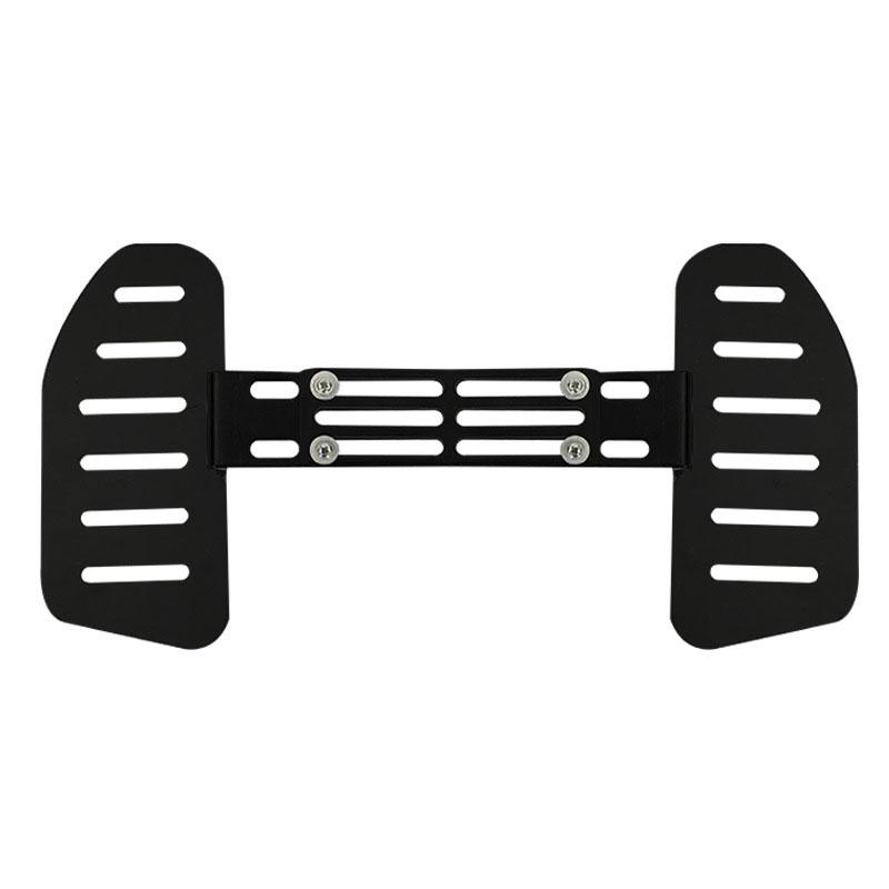Verbreiterte Vorderrad-Fußpedal Fußstütze für Motorrad Elektroroller Fahrrad Fahrzeugmodifikation DIY-Set Upgrade Zubehör Teile black
