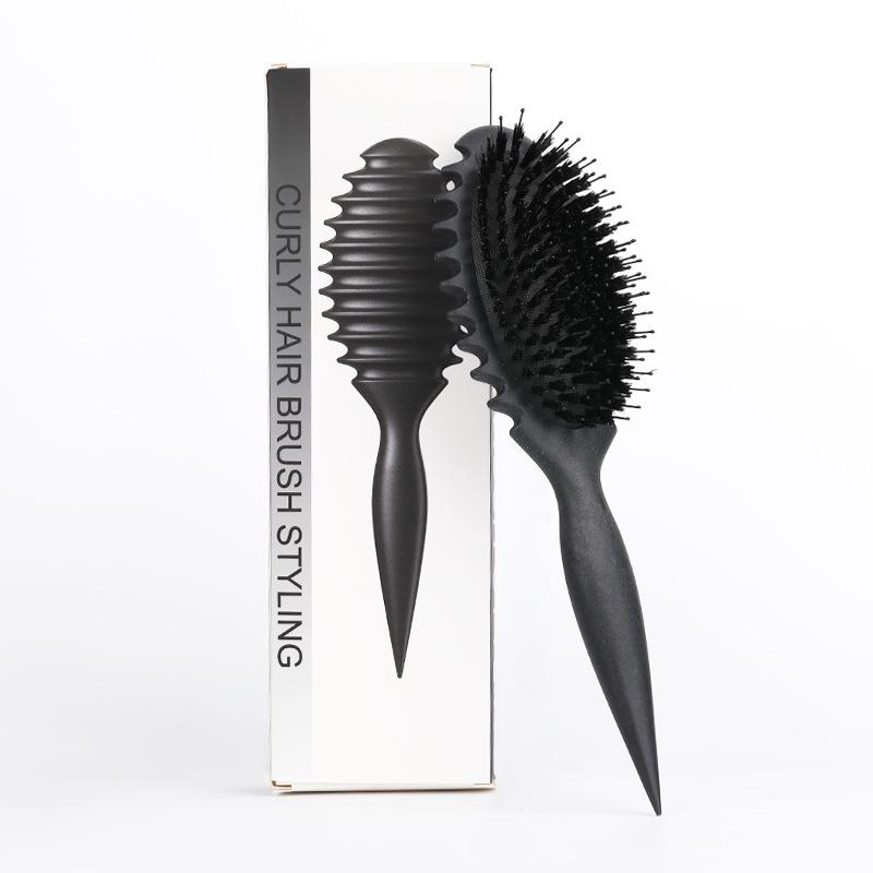 Bounce Curl Cream Defining Curls Brush Boar Define Styling Brush for Curly Hair, Shaping and Defining Curls for Women Girls