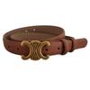 Cowhide French Retro Leather Belt Metal Buckle Jeans Fashionable Waist Belt