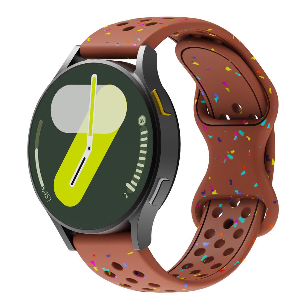 20/22mm Round Hole Silicone Strap Suit for Samsung Watch Series In 20/22mm Width Eco-friendly Silicone Strap with Grainy Pattern