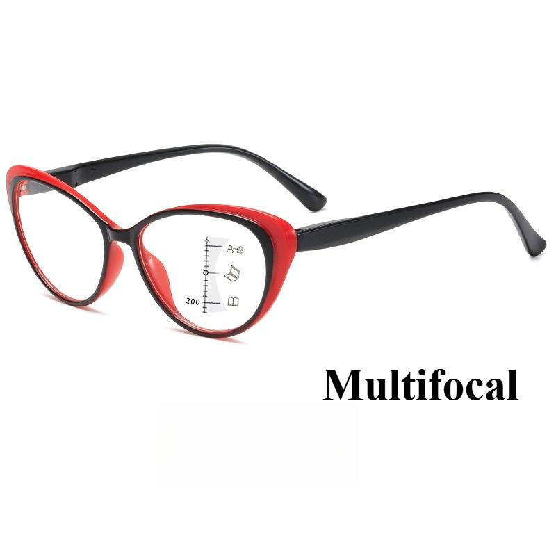 4 Colors Progressive Multifocal Reading Glasses Anti Blue Light Glasses That Can See Both Far and Near Spring Eyeglass Legs
