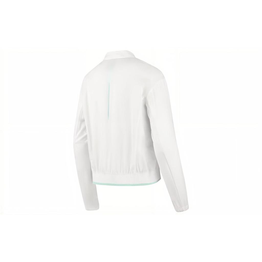 Skechers Solid Color Zip Collar Long Sleeve Jacket Women Jackets White P323W001-0019