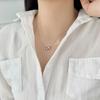 Sterling Silver S925 Women's Necklace with Simple Round Bead Pendant