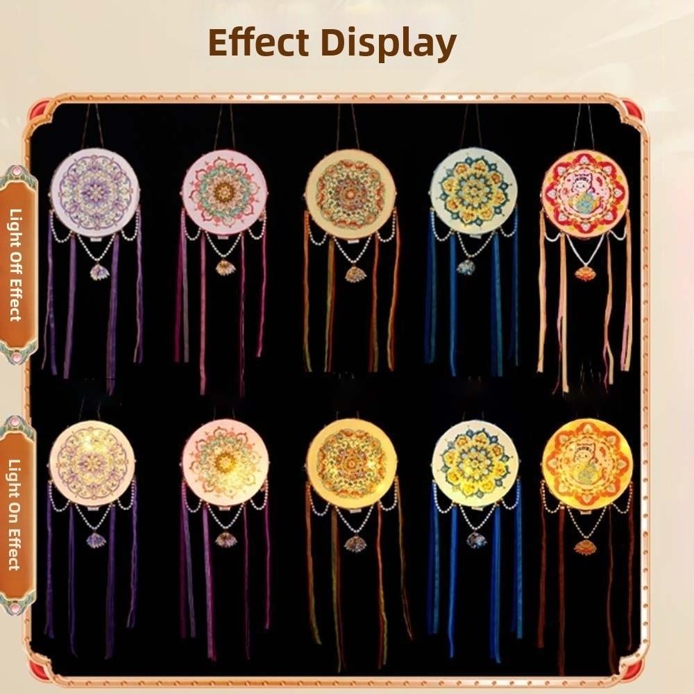 Handmade Chinese DIY Lantern Portable Glow Handheld Lantern  Festival Celebration