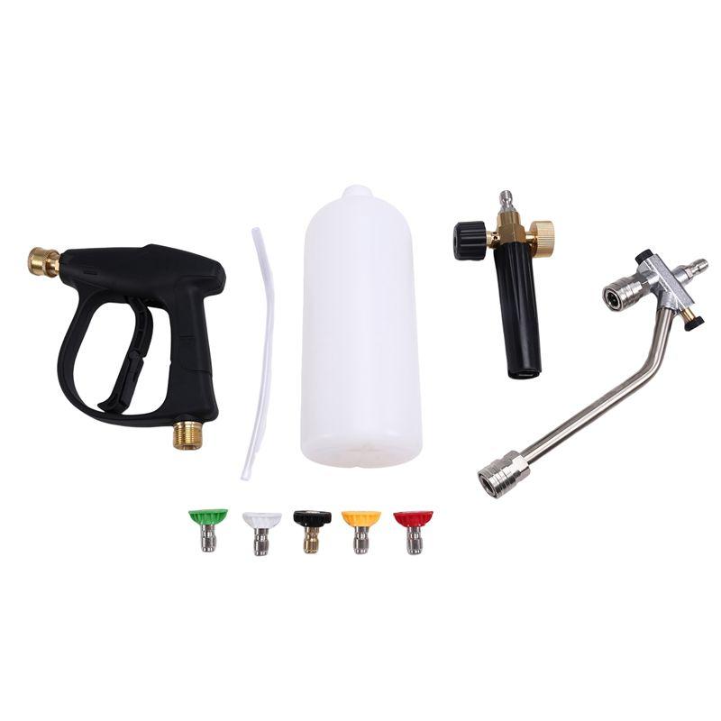 

ABUL-Car Auto Wash Foam Gun High Pressure Auto Washer Pot Snow Foam Lance Soap Foamer Water Gun Foam Watering Set