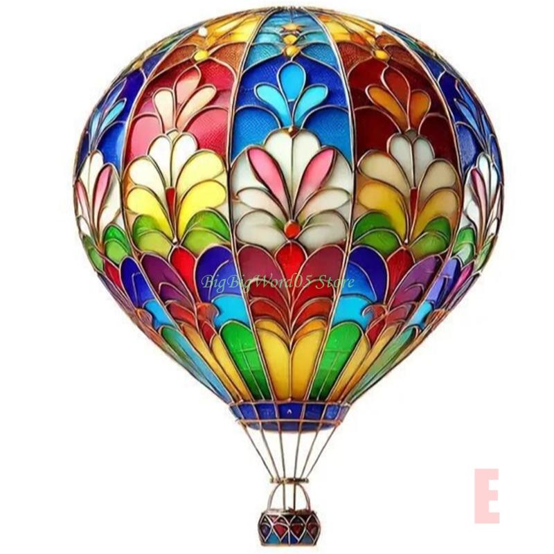 24TE Vibrant Acrylic Hot Air Balloon Decoration Hanging Kids Room Garden Party Supply