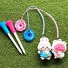 Golf Tee Hanger Plastic Anti Lost Golf Tee Ring with Strap Cartoon Animal Golf Tee Holder Tee Loss Prevention Golf Accessories for Men Women
