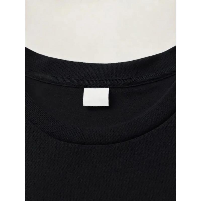 Boys Crew Neck Short Sleeve T-Shirt with KUYA Letter & Sun Pattern Print