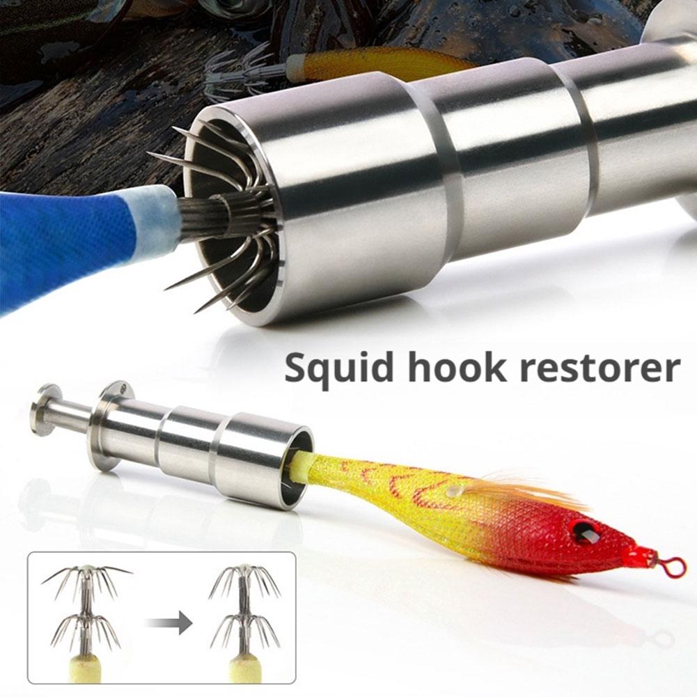 Nuovo Acciaio Inossidabile Amo Calamaro Correttore Amo Polpo Strumento di Riparazione Può Ripristinare Amo da Pesca Deformato Accessorio Tackle Pesca Pesca