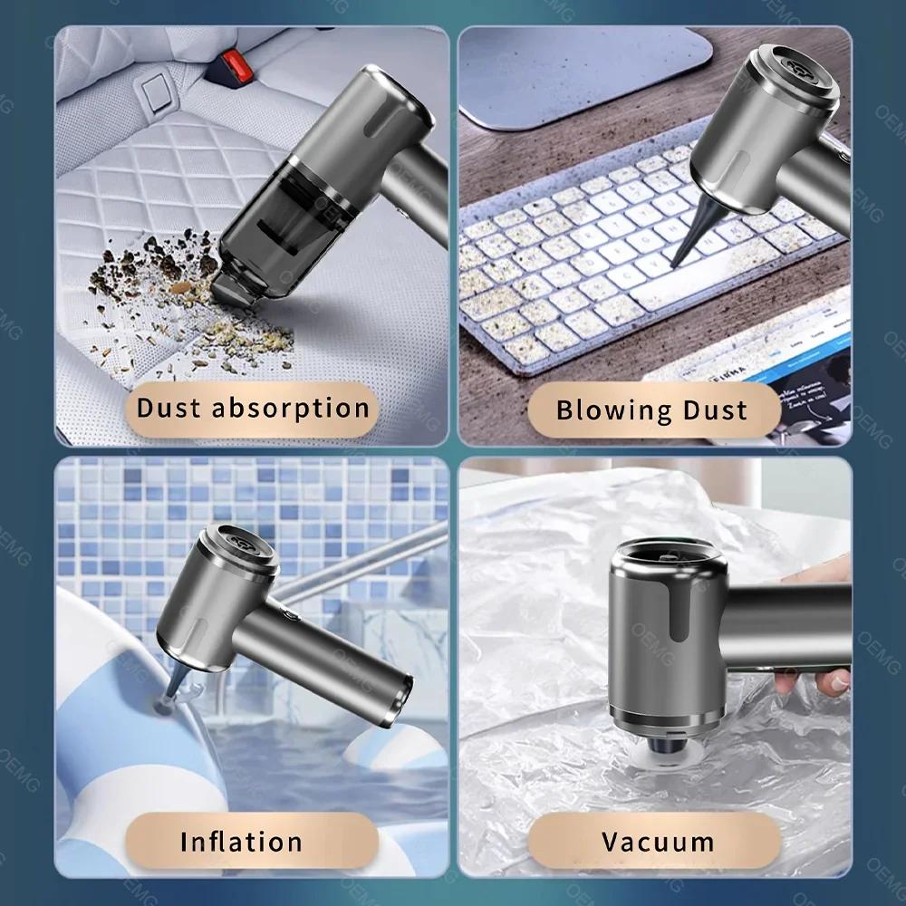 CENRR 120000PA Mini Vacuum Cleaner High Suction Wireless Handheld Portable Vacuum Cleaner Powerful Cleaning Machine Car Cleaner