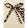 Leopard Knotted Polka Dot Bikini Women Strapless Bandeau Swimsuit Female Swimwear Two Pieces Bikini Set Bathing Suit Swim