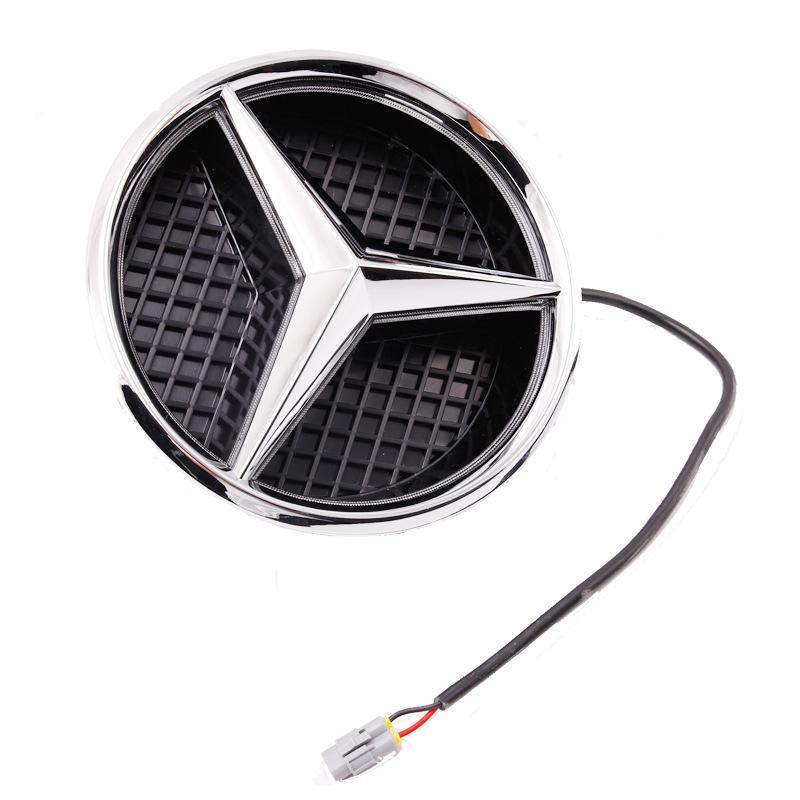 Car Front Grill Logo Light Mirror Face LED Badge Emblem Luminous Decorative Light For Mercedes Benz W205 W218 W204 W176 W212