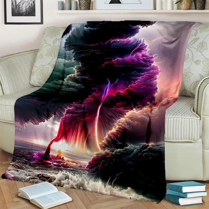 Dream Natural Tornado Cloud Twister Blanket,Soft Throw Blanket for Home Bedroom Bed Sofa Picnic Travel Office Cover Blanket Kids