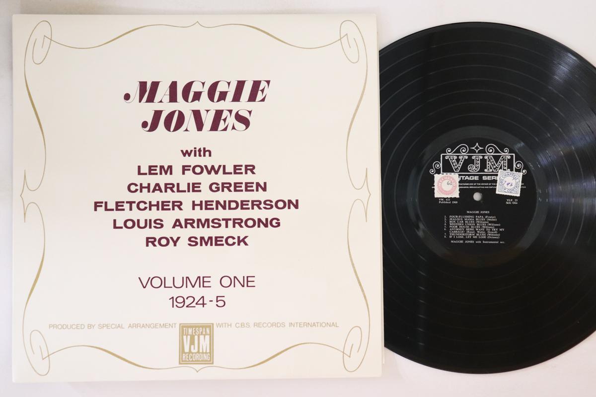 

LP Record MAGGIE JONES - Volume One 1924-5 VLP23 VJM 1969 UK Blues Used
