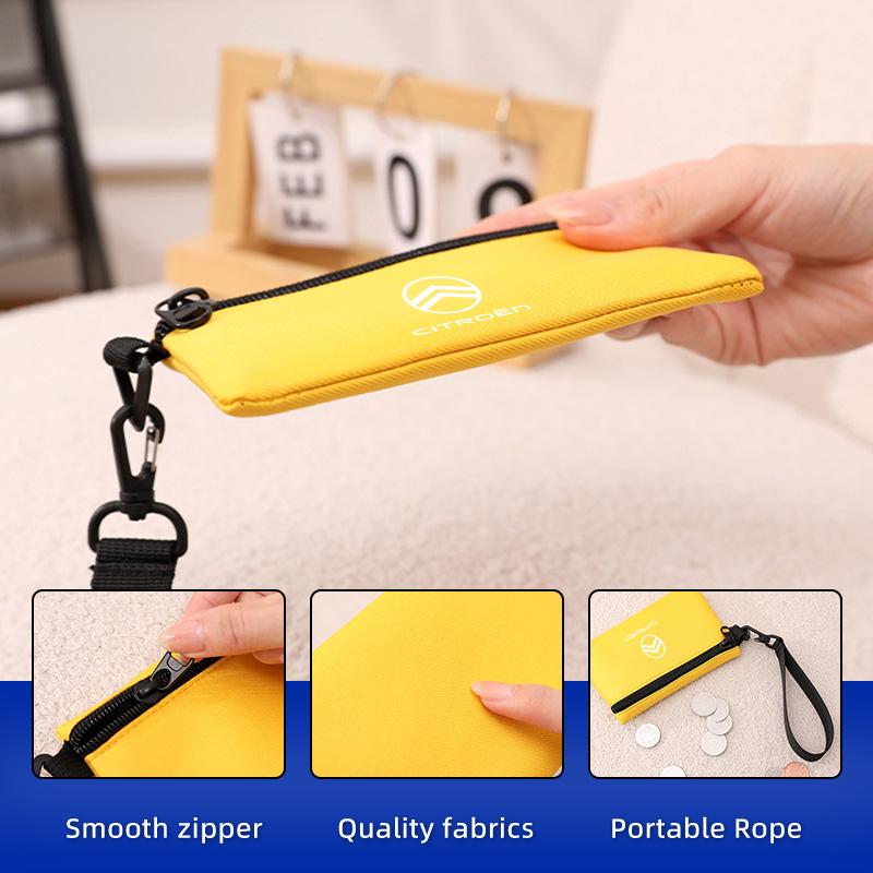 Car Logo ID Credit Bank Card Holder Wallet Small Money Case Wallet Coin Purse Card Bag For Citroen C4 C3 C5 C2 Celysee Berlingo