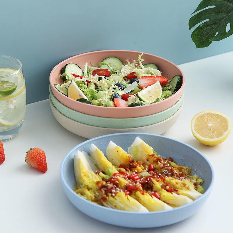 Eco-Friendly Straw Mixed Color Side Plates Set