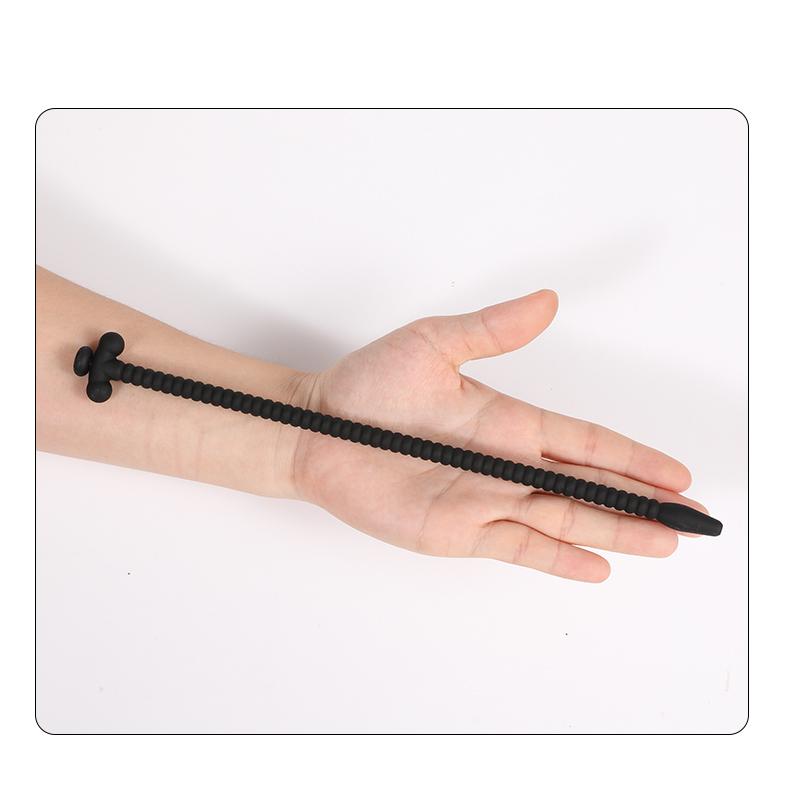 Male Hollow Urethral Catheter Urine Urethra Sounding Silicone Penis Plug Dildo Dilator Ejaculation Delay Sex Toys for Men Adults