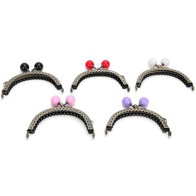 8.5cm Semicircle Embossing Kiss Lock Frame Lock Clip for Purse Bag Making DIY Craft Supplies