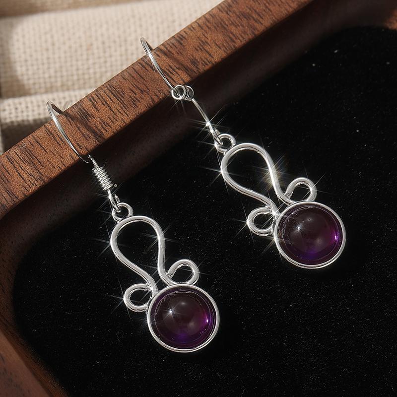 Wunderschöne handgefertigte runde Zirkon-Anhänger-Ohrringe für Damen, Vintage-versilbert, baumelnde Ohrringe, Bankett-Schmuck-Accessoires