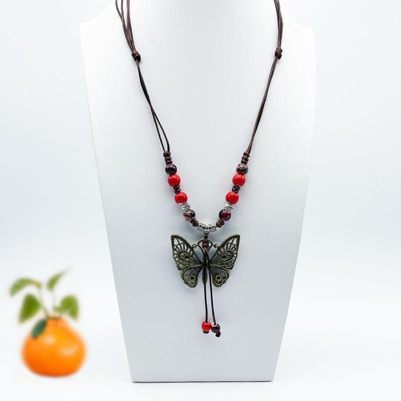 Accessories, Jewelry, Woven Beaded Sweater Chain, Ceramic Necklace, Female Niche Feeling Does Not Fade