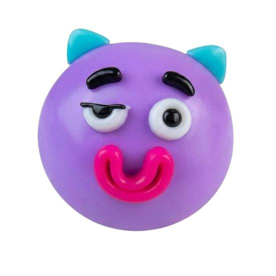

Cartoon Face Stress Ball Anxiety Relieving Moldable Dog Face Squeeze Toy Slow Rising Soft Stretchy Hand Relaxing Sensory Fidget Toy фиолетовый