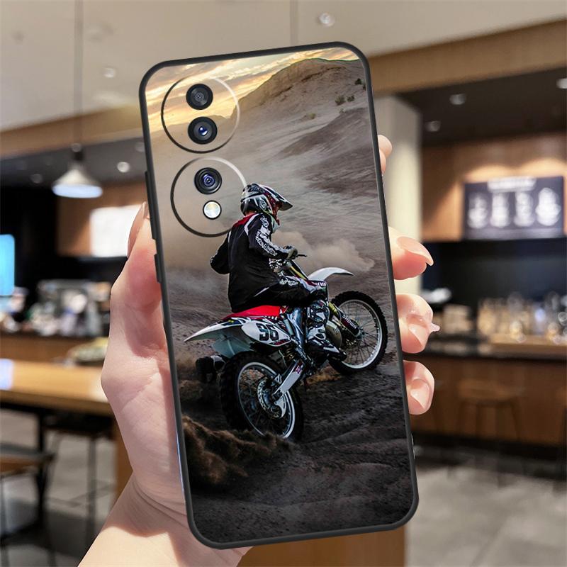 Moto Cross Motorcycle Sports Case For Honor Magic 5 6 7 8 Pro Honor 200 400 50 70 90 Lite X8b X8c X9b X9c X9d Win RT Cover