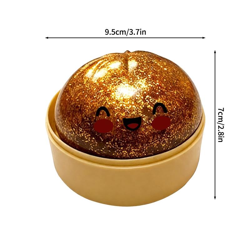Squishy Glitter Dumpling Simulation Dumpling Stress Relief Fidget Gifts Squeeze Ball Soft Decompression Favor Gift Home Ornament