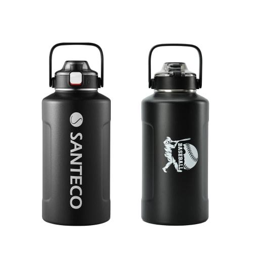 

SANTECO 1900ml Vacuum Insulated Water Bottle, Large Capacity, Keeps Drinks Hot or Cold, Includes Straw, Compatible with Direct Drinking Sports Drinks,