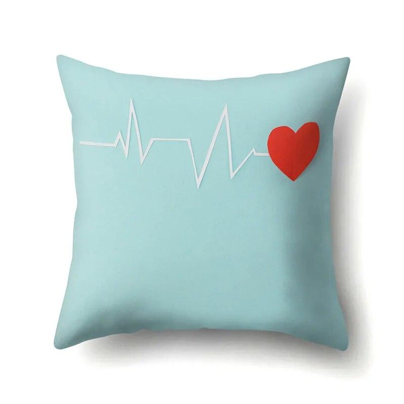 Peach Heart Pillowcase Home Living Room Soft Decoration Sofa Cushion Cover Bedroom