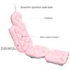 Full Body Bath Pillow Neck Back Support with Anti Slip Suction Cups Foldable Bathtub Pillow Spa Accessories for Adults Pink