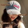 Wide Brim Baseball Cap Denim Denim Hat Fashionable Duckbill Cap  for Women Girls