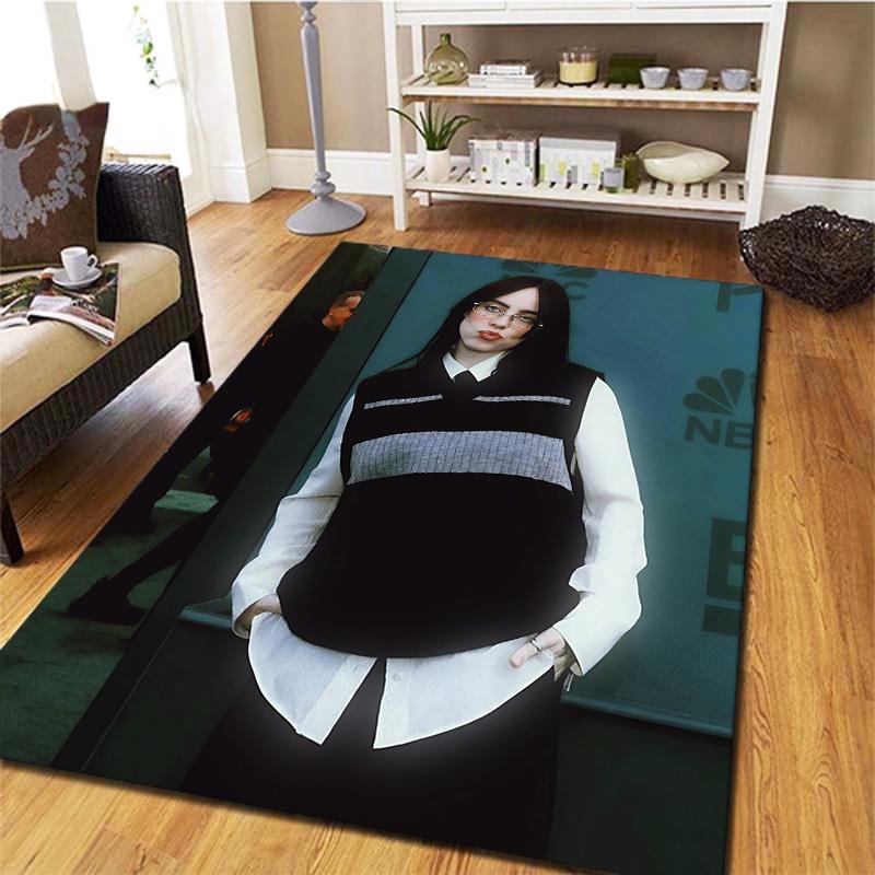 Billie Eilish Carpet Rug for Living Room Bedroom Home Sofa Decoration,Kids play Non-slip Floor Mat