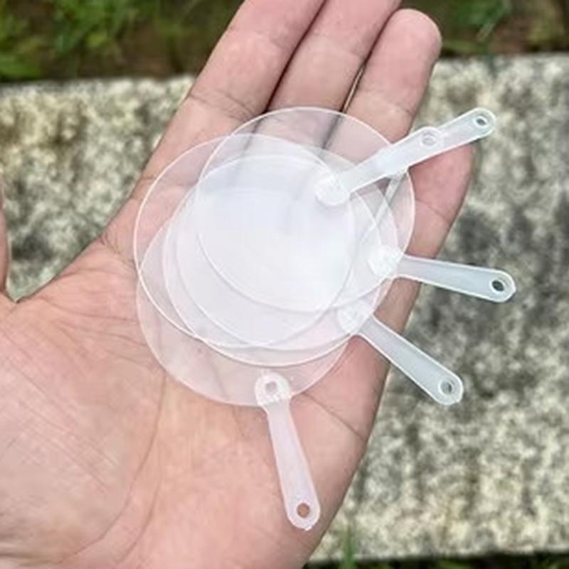 5Pcsmini Transparent Blank Fan Children Diy Blank Hand Fan Stage Performance Hand Fan Decor For Diy Craft Make Hand Graffiti Fan