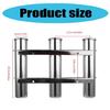 Marine Steel 3 Tube Rod Holder Steel 3 Tubes Mount Rack Marine Equipment Upgrades for Secure Fishing on Boats & Yachts