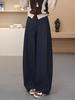 Women's 2025 Spring & Autumn Korean-Style Casual Straight-Leg Crescent Pants
