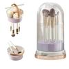 Makeup Brush Cleaning Mat and Easy To Dry with Upside Down, 3 In 1 Makeup Brush Holder Cosmetic Facial Brush