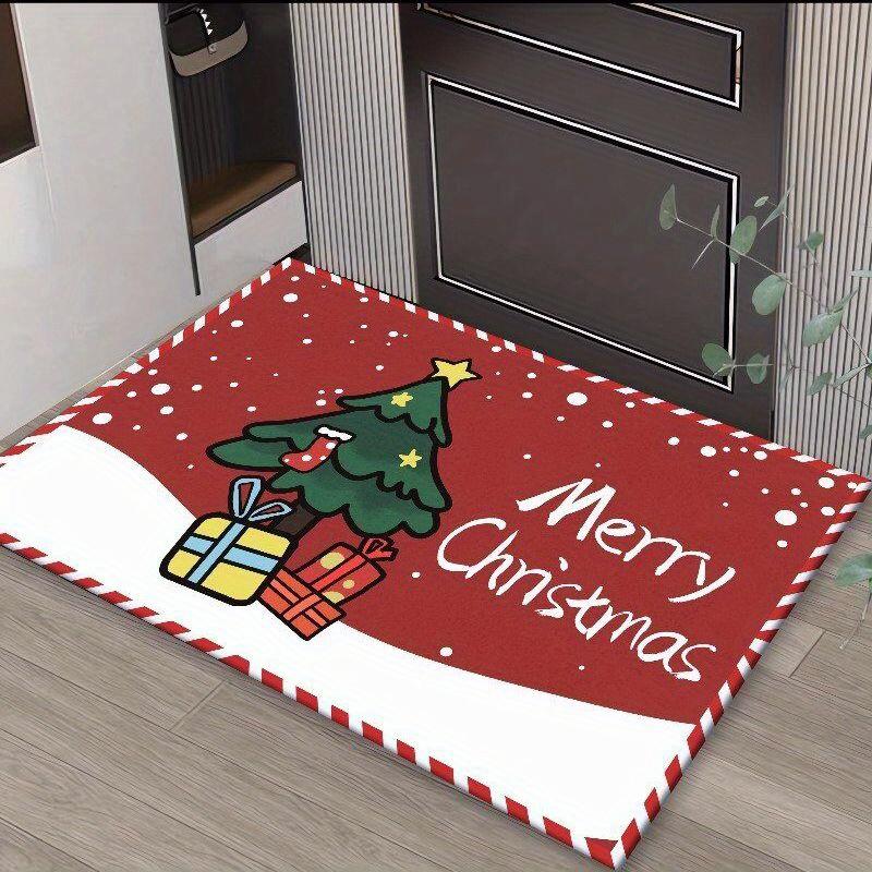 Christmas Carpet Welcome Mat Outdoor Carpet Thin Floor Mat Rug For Bedroom Living Room Carpet Doormat Home Decoration