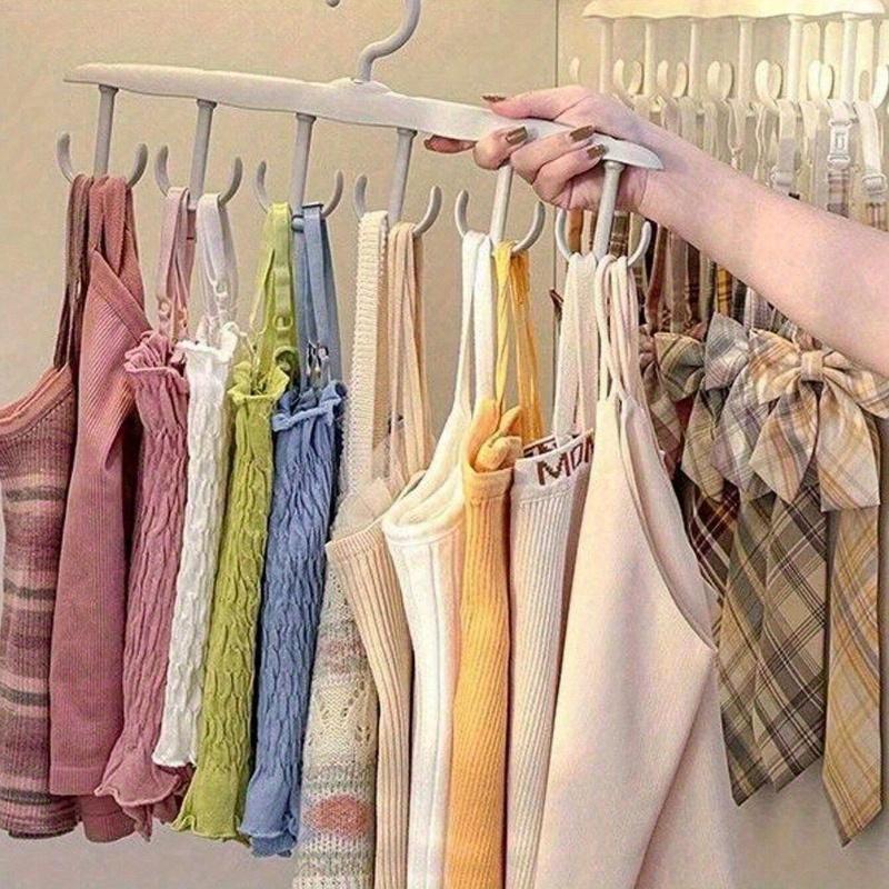 1pc 12 Hook Rotatable Hook Hanger, Underwear Sling Saves Space, Wave Drying Hanger, Multi-Functional Hanger