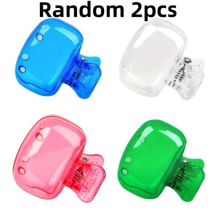 2/4/6pcs Travel Toothbrush Head Covers Random Toothbrush Protector Cap Portable Plastic Storage Clips For Bathroom Accessories