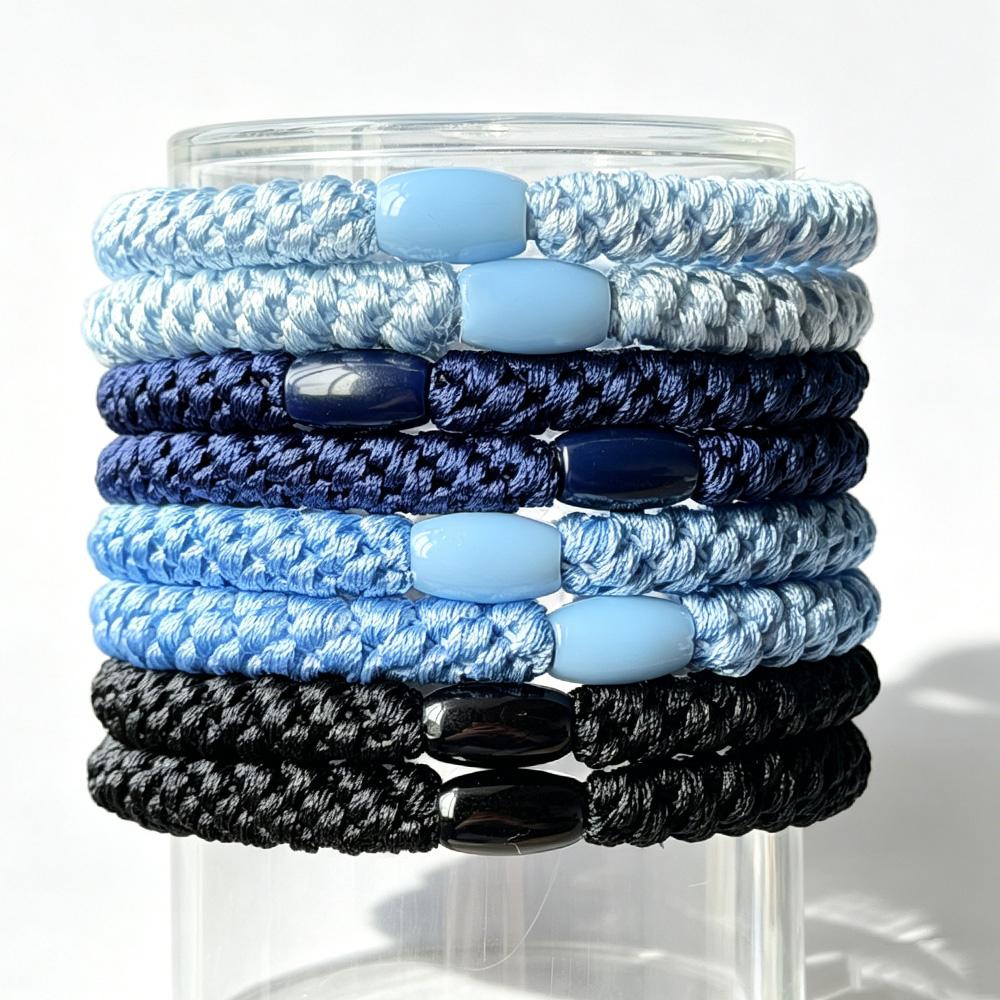 Braided High Stretch Hair Ties | Sport High Ponytail Bands for Women 8PCS Hair Accessoires