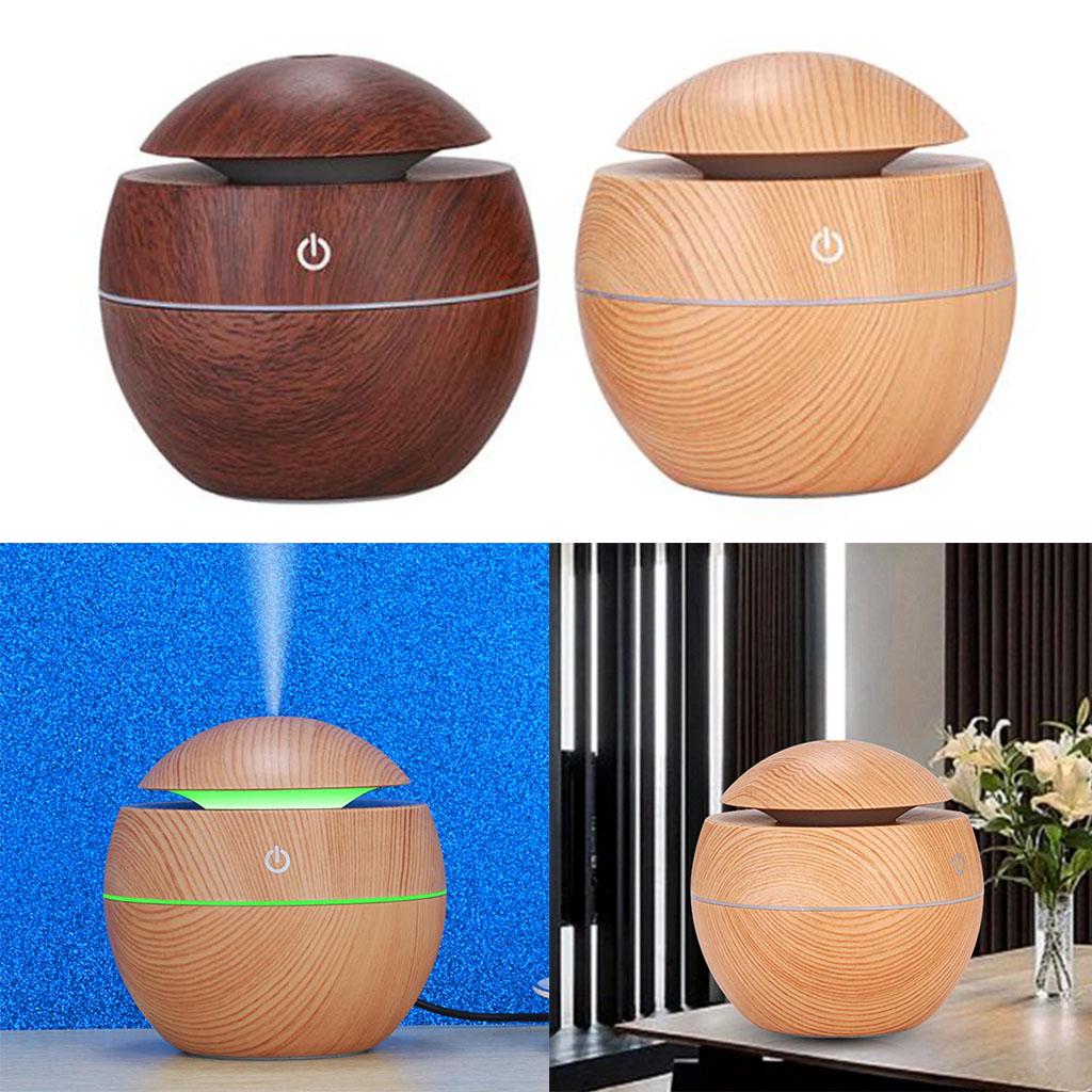 130ML Ultra Silent Wood Grain USB Air Humidifier Air Purifier for Indoor