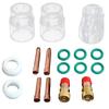 WP-17 Replacement TIG Gas Lens Standard 12 Cup 17-piece Set TIG-welded Assembly Optimized Heat Dissipation Tools