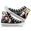 Demon Slayer Tanjiro Graffiti High-Top Canvas Shoes for Men, Women, and Couples
