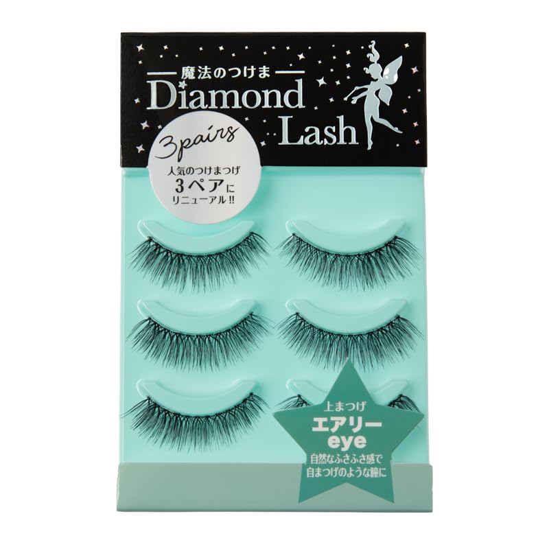 

[3 Pairs] DiamondLash Little Wink Series [Airy Eye] Creates a natural, fluffy look that resembles your own eyelashes This product comes in a box of 3