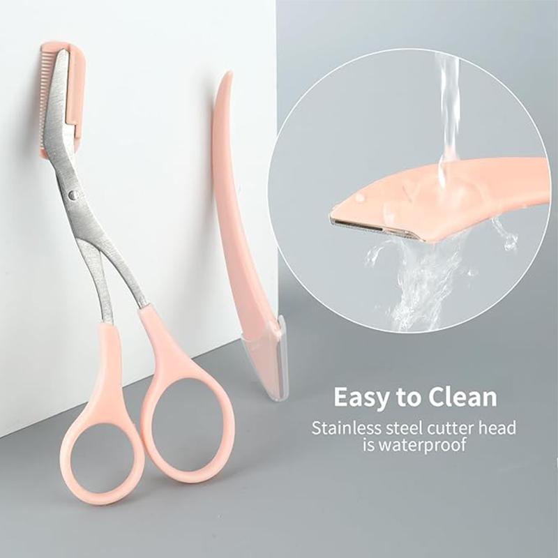 Eyebrow Scissors, Professional Sharp Grooming Trimming Scissors with Fine Tips for Precise Control, Easy To Use for Beginners
