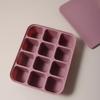 12 Grids Ice Cube Trays with Lid Silicone Ice Making Molds Easy Release Anti-stringing Food Storage Container for Freezer
