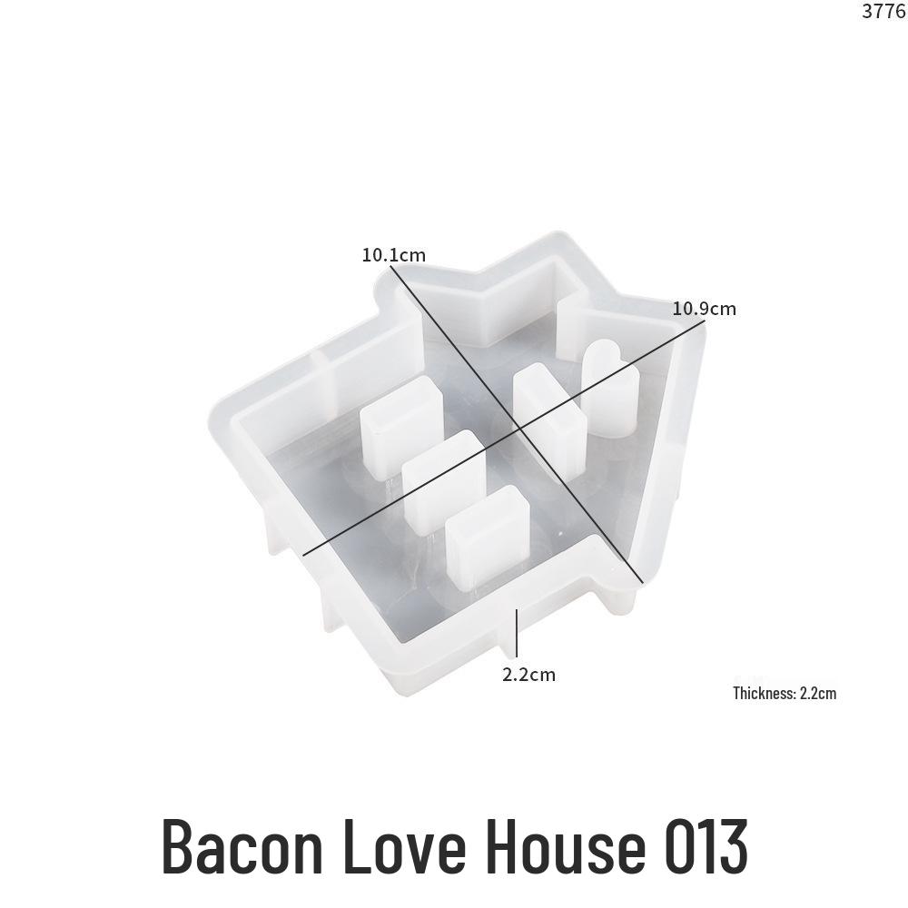 Heart and House Silicone Mold for DIY Epoxy and Aroma Candles