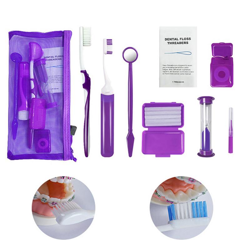Kit de nettoyage bucco-dentaire et de blanchiment des dents, 8 pièces