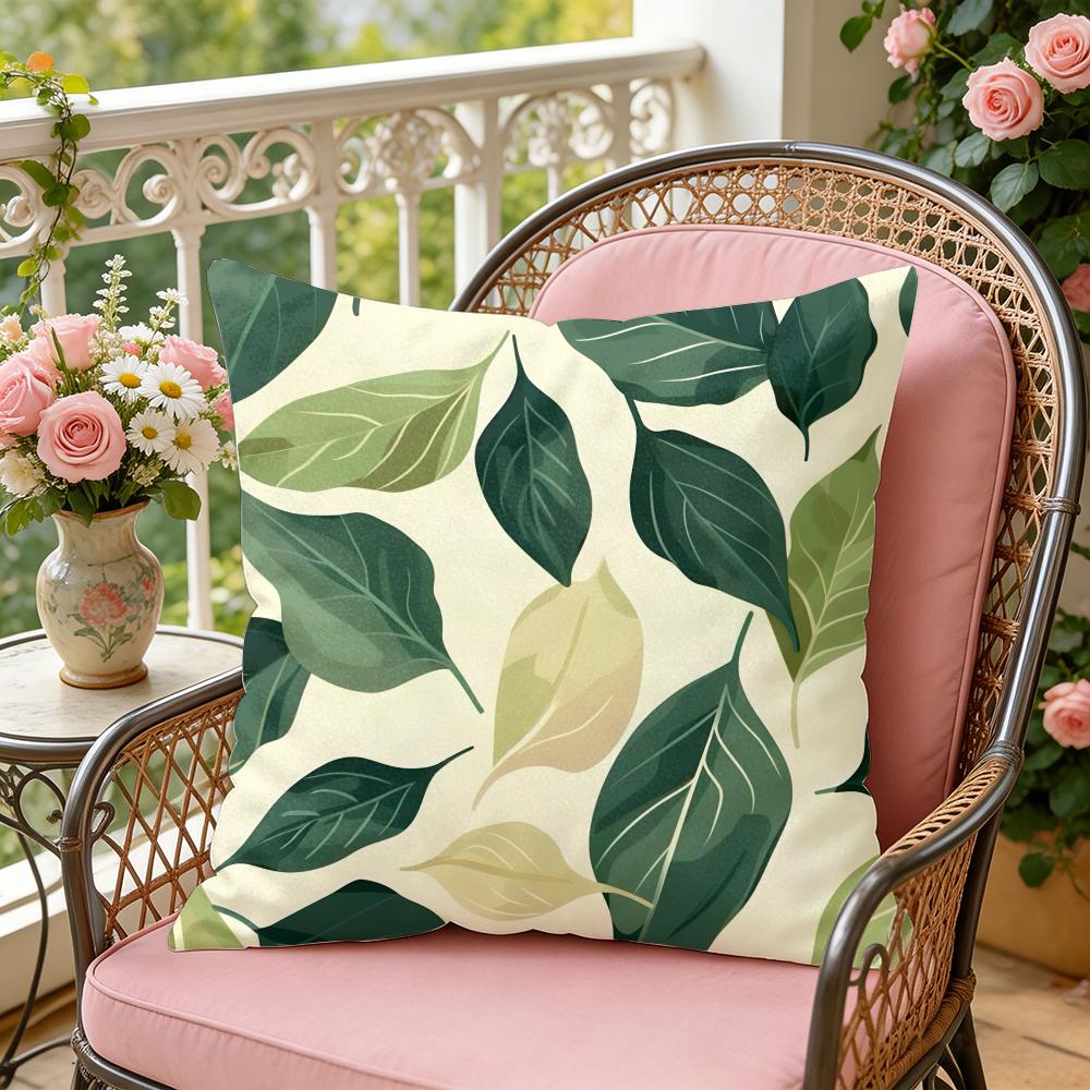 Leaves Fashion Cushion Cover Soft Plush Throw Pillow Cover DoubleSided Decorative Cushion Case Sofa Bedroom Home Decor