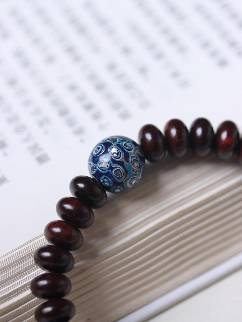 India Sandalwood Abacus Bead Bracelet 5x9 DIY Literary Style for Men and Women - Buddhist-Inspired Jewelry